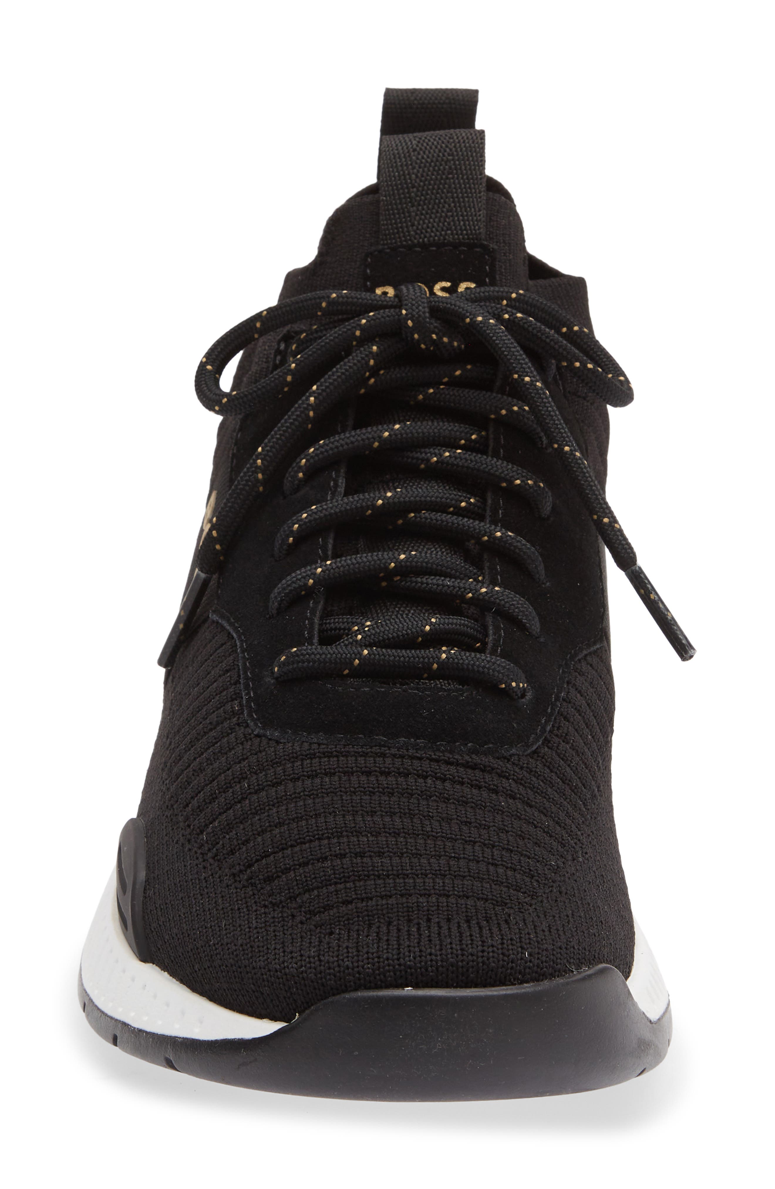 Titanium Runn Knit Sneaker, Alternate, color, BLACK