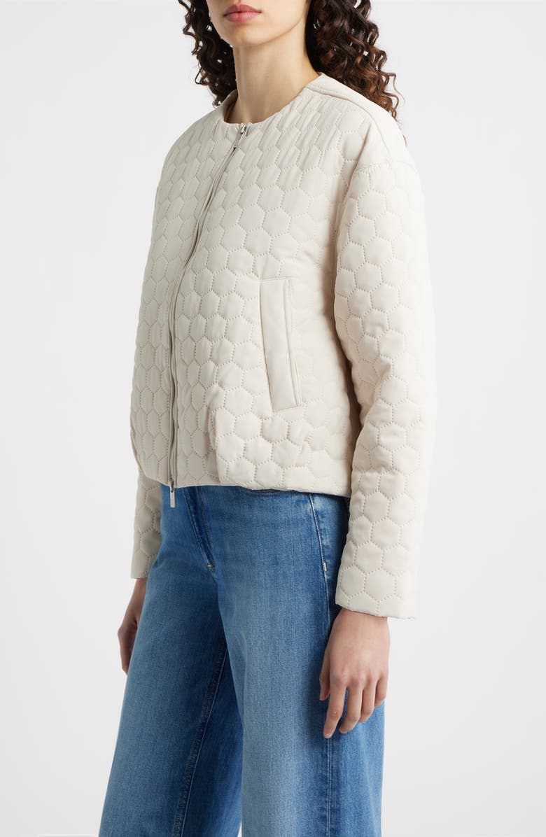 Ilse Jacobsen Honeycomb Quilted Bomber Jacket, Alternate, color, Kit