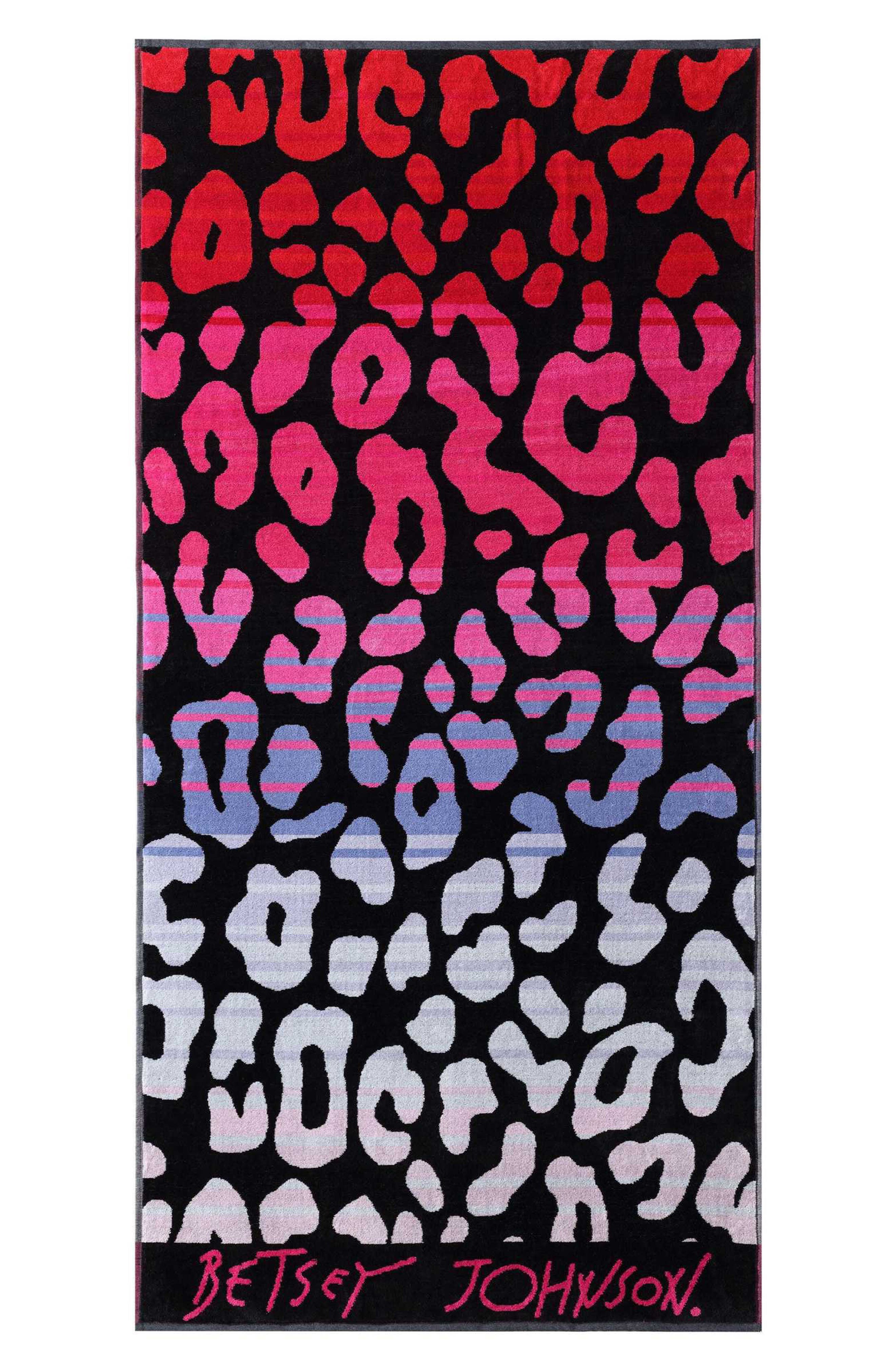 Betsey Johnson Ombré Leopard Beach Towel