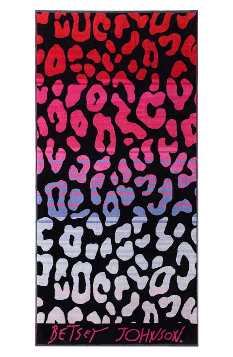 Ombré Leopard Beach Towel
