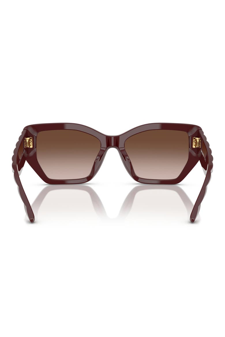 53mm Irregular Sunglasses, Alternate, color, BROWN GRAD