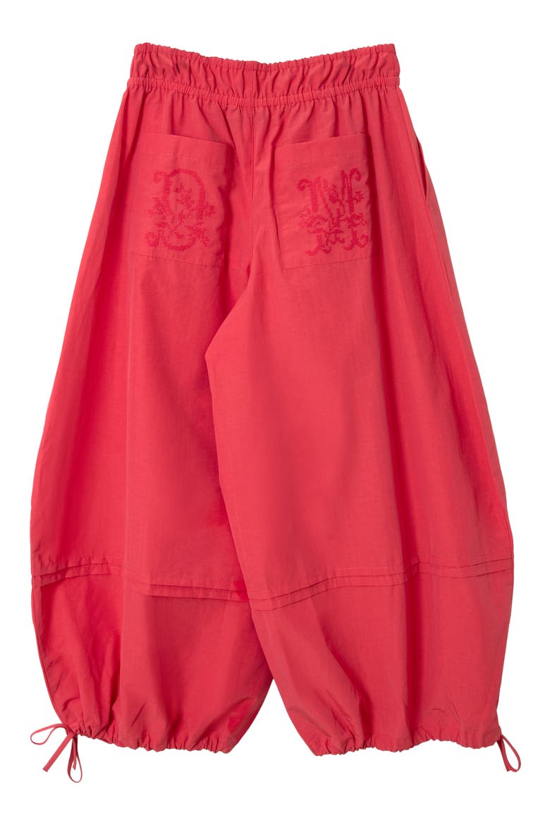 Frida Cotton Blend Crop Balloon Pants, Alternate, color, RED
