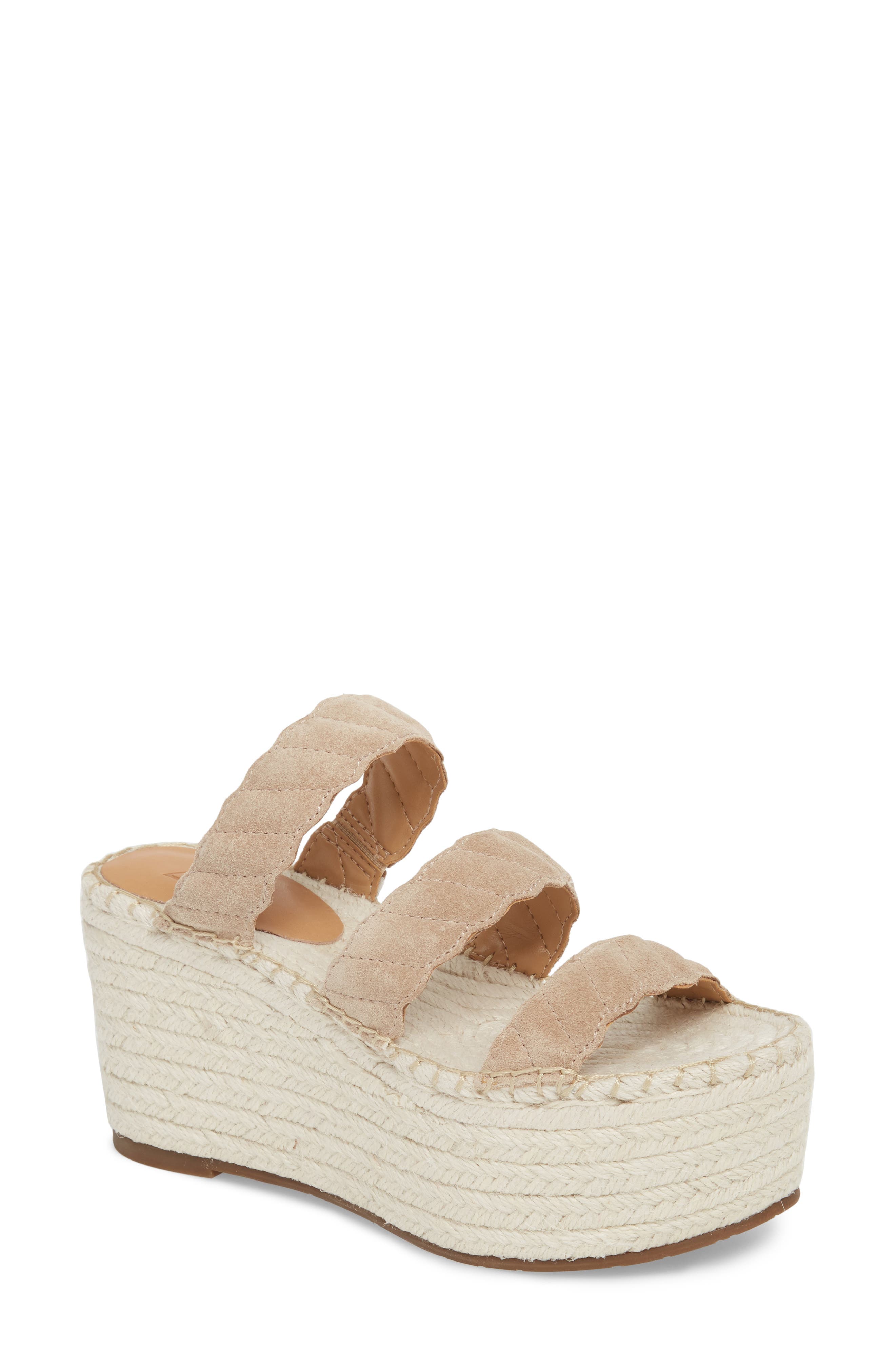 Rosie Espadrille Platform Sandal, Main, color, LIGHT ALPACA SUEDE