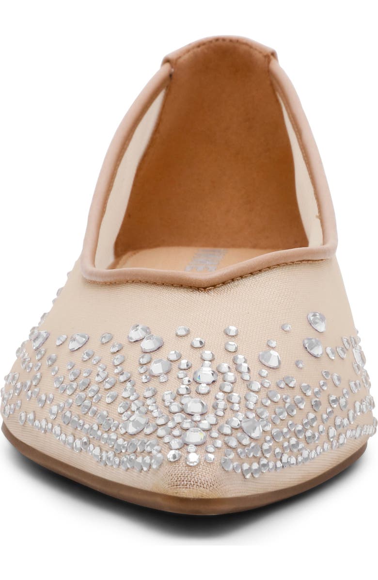 Anne Klein Carlisle Pointed Toe Pump, Alternate, color, Beige Crystal