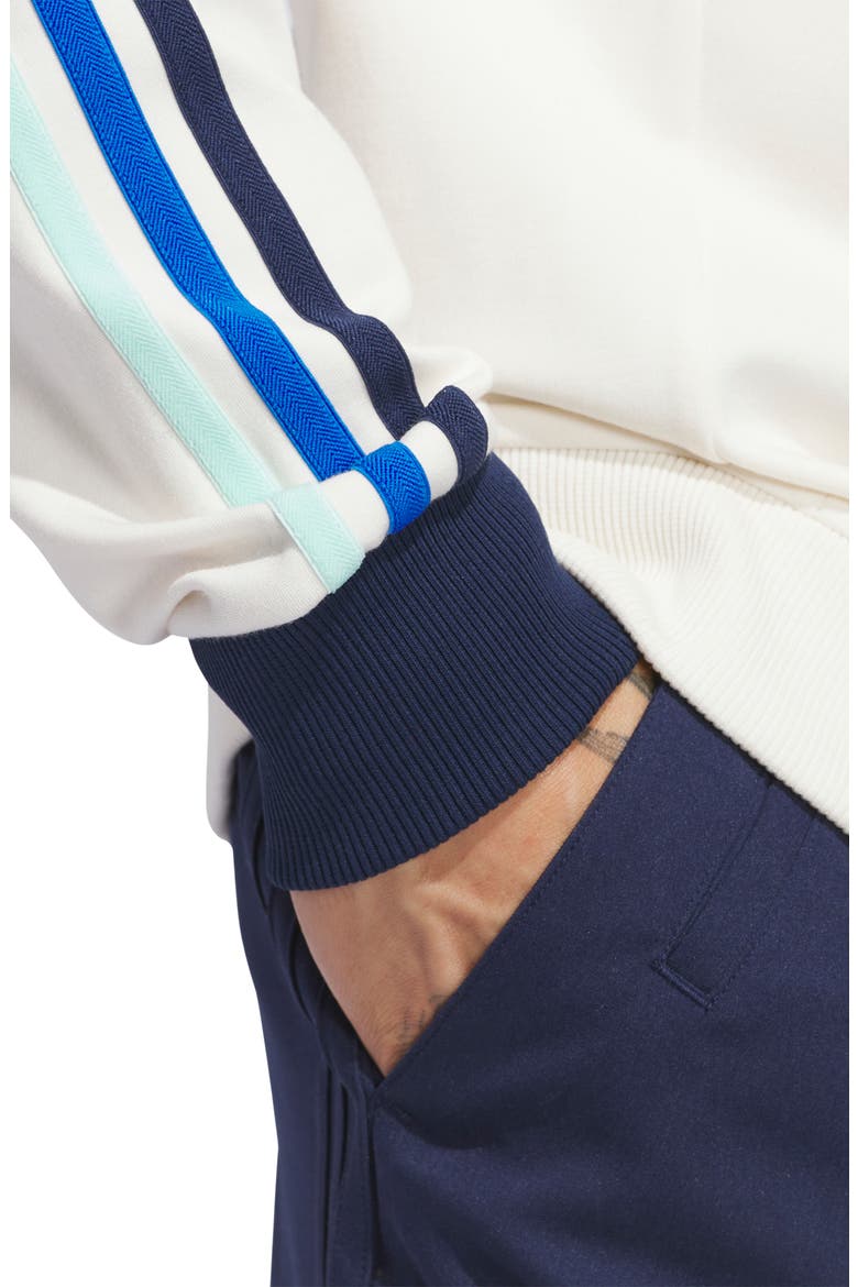 Quarter Zip Golf Sweatshirt, Alternate, color, CHALK WHITE/ NIGHT INDIGO