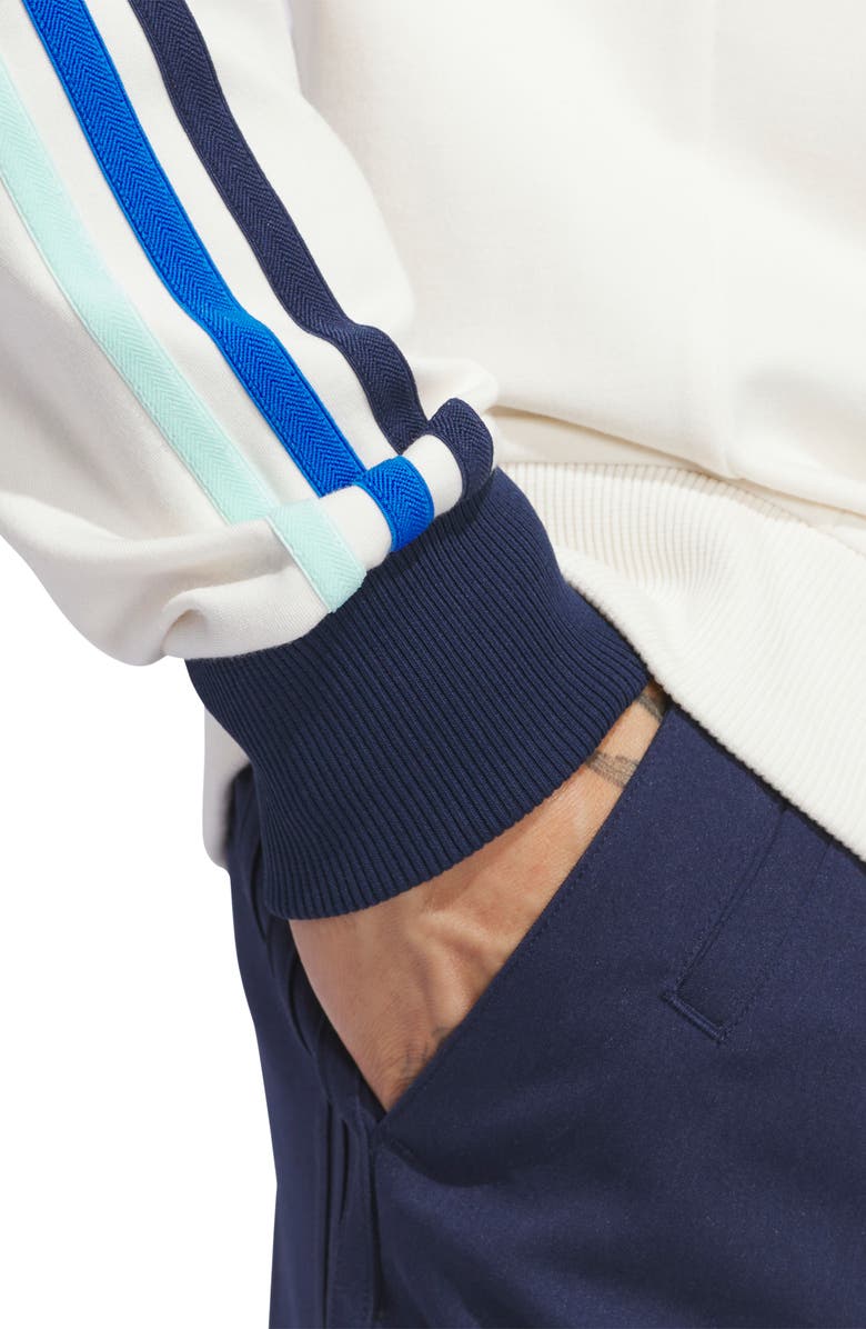 adidas Quarter Zip Golf Sweatshirt, Alternate, color, Chalk White/ Night Indigo