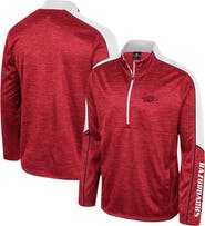 COLOSSEUM Men's Colosseum Cardinal Arkansas Razorbacks Marled Half-Zip Jacket