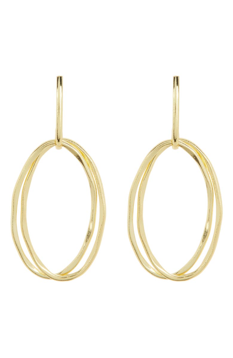 ARGENTO VIVO Two-Tone Frontal Hoop Earrings, Main, color, 