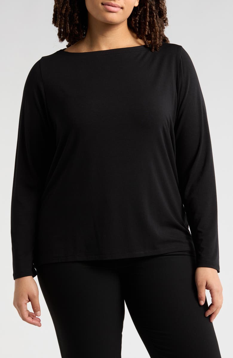 Eileen Fisher Bateau Neck Top, Main, color, 