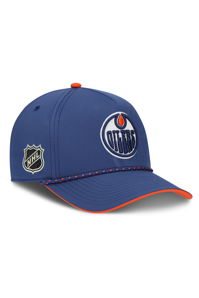 Men's Fanatics  Blue Edmonton Oilers On Stage Podium A-Frame Adjustable Hat, Alternate, color, Blue
