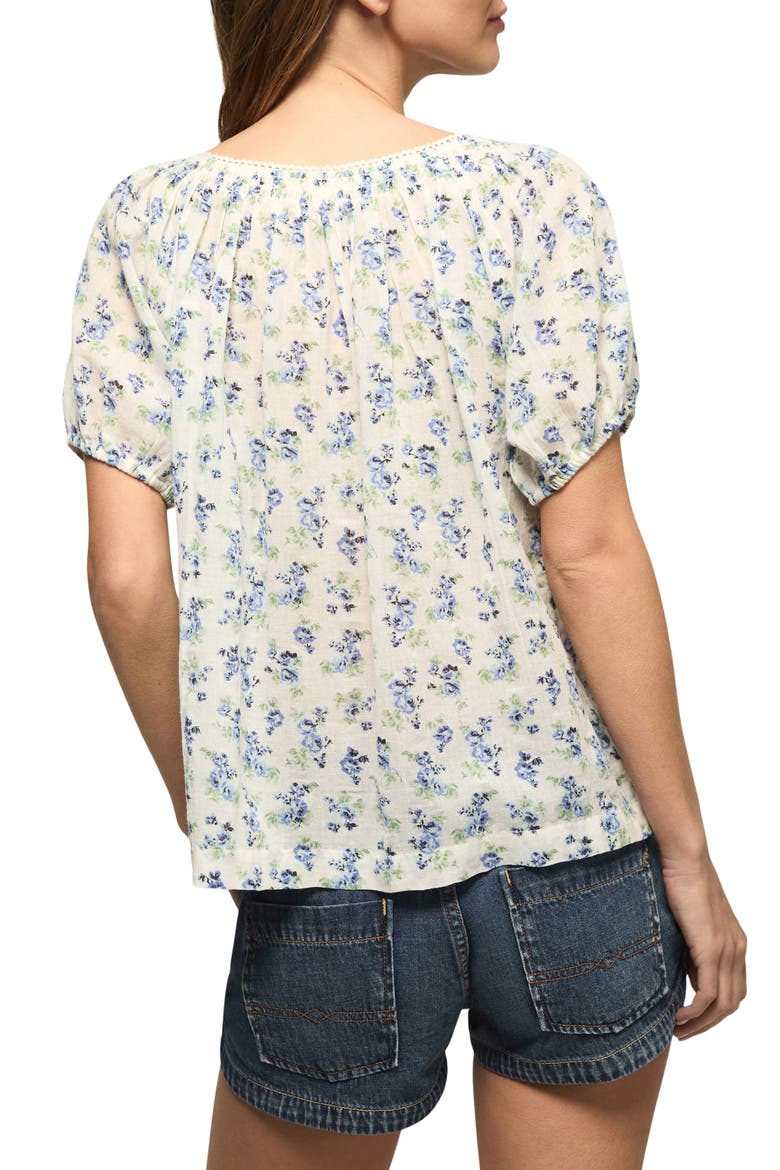 Flowy Raglan Sleeve Top, Alternate, color, CREAM FLORAL