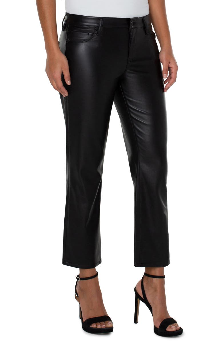 Liverpool Los Angeles Kennedy Ankle Straight Leg Faux Leather Pants, Alternate, color,