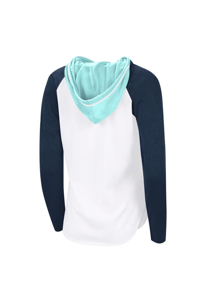 Women's G-III 4Her by Carl Banks  White Seattle Kraken VIP Raglan Long Sleeve Hoodie T-Shirt, Alternate, color, White