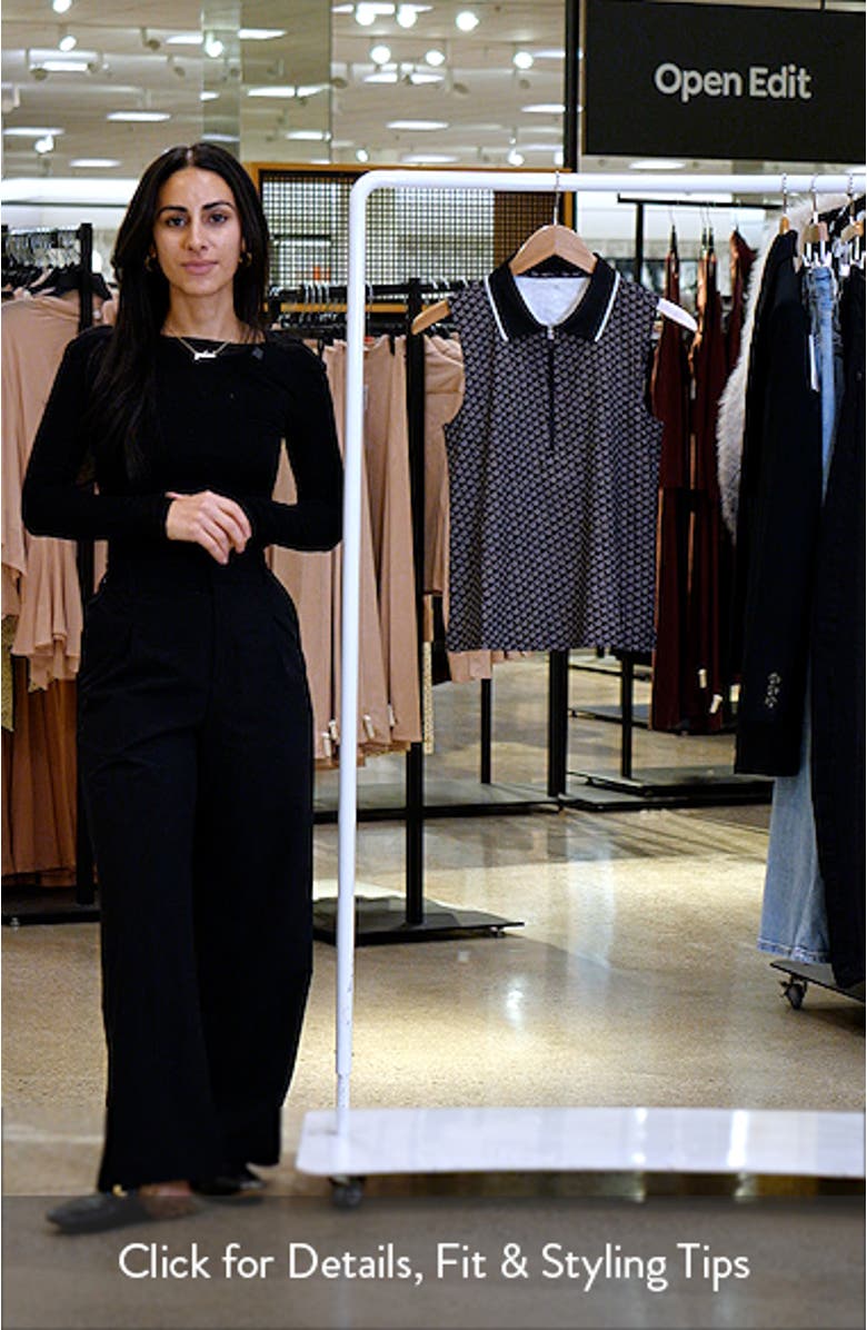 Abby Puerto Palms Half Zip Sleeveless Polo Top, sales video thumbnail