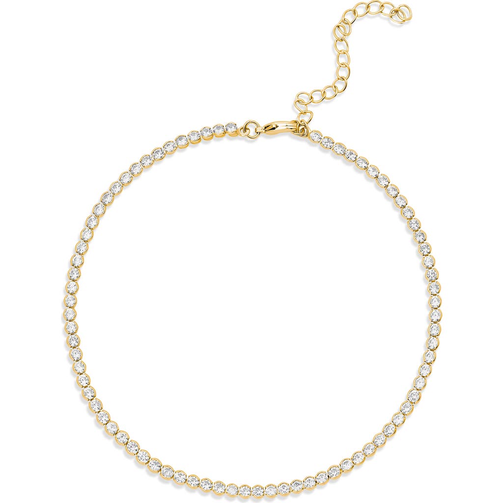 Shymi Cubic Zirconia Tennis Anklet In Gold