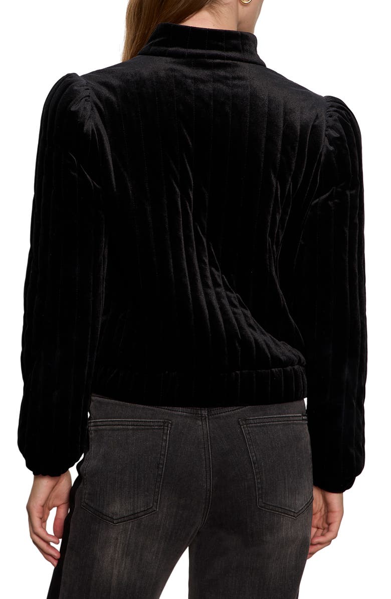Sanctuary Quilted Velvet Jacket, Alternate, color, Black