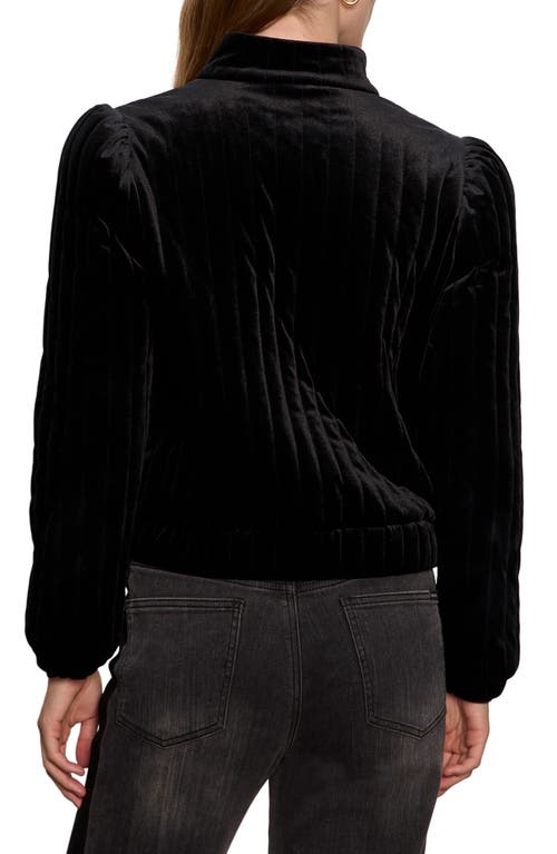 Sanctuary Quilted Velvet Jacket In Black