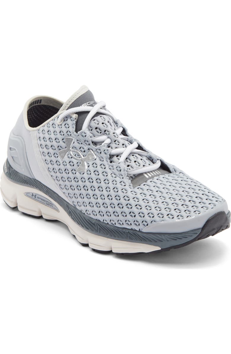 Under Armour SpeedForm<sup>®</sup> Gemini Running Shoe, Main, color, Mod Gray