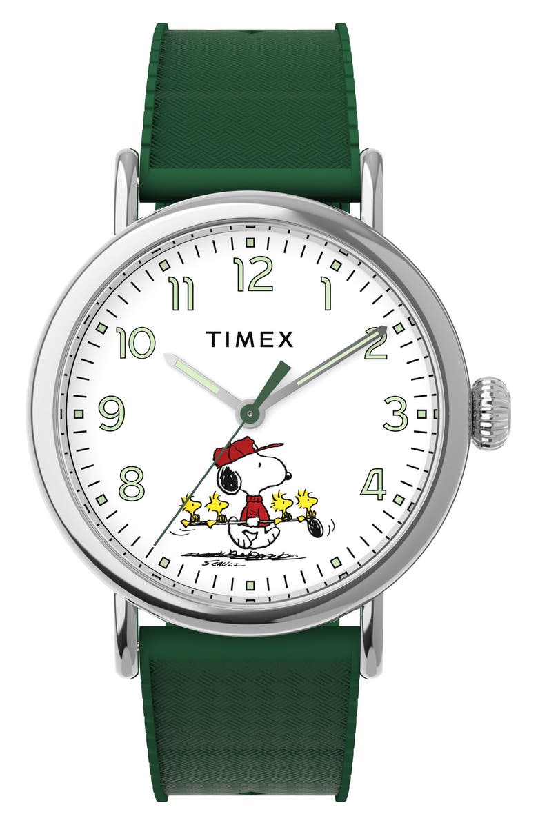 Timex<sup>®</sup> x Peanuts<sup>®</sup> Golf Standard Silicone Strap Watch, 40mm, Main, color, 