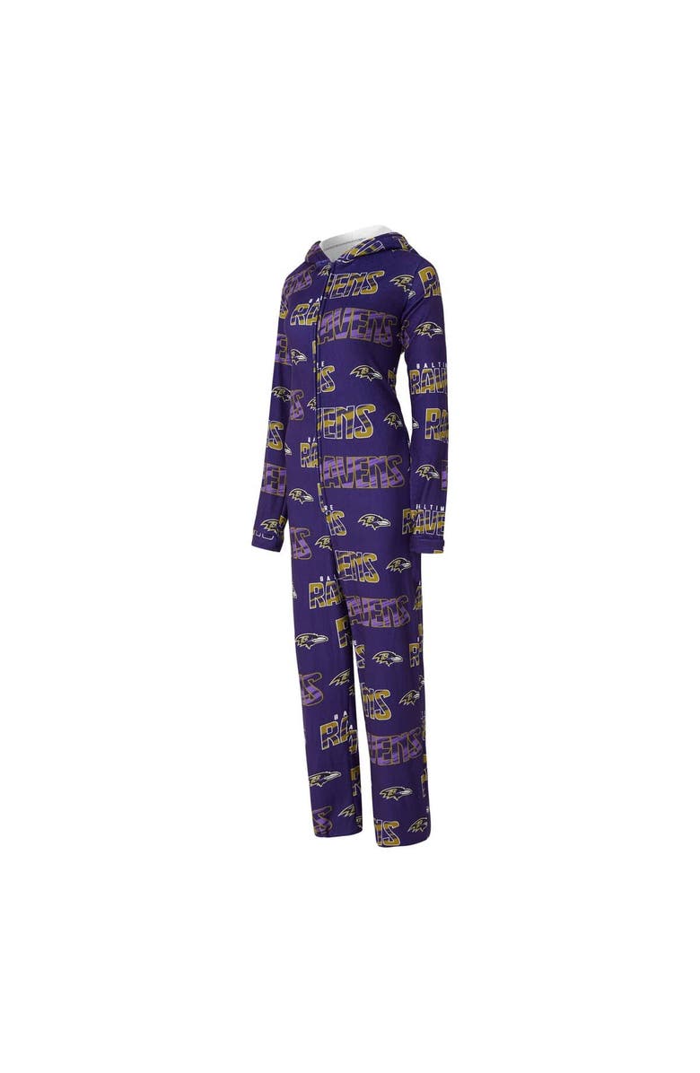 CONCEPTS SPORT Women's Concepts Sport  Purple Baltimore Ravens Roadway Allover Print Microfleece Full-Zip Union Suit, Alternate, color, 