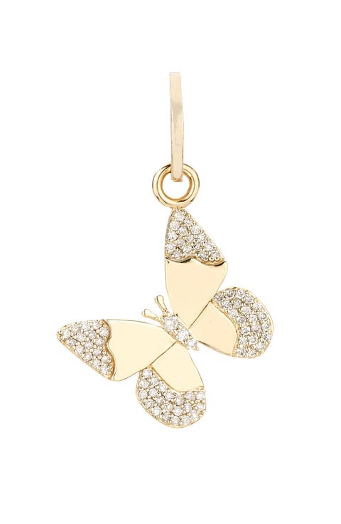 Diamond Butterfly Charm