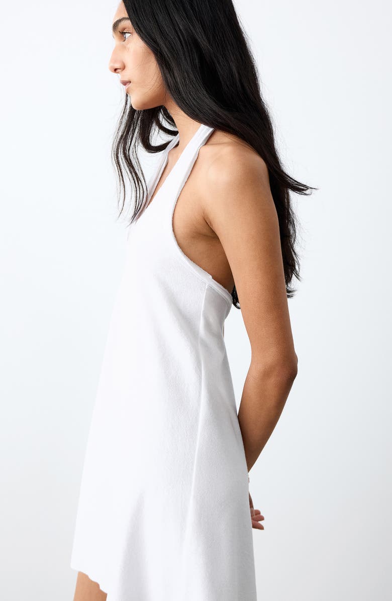 MANGO TEEN Knit Halter Minidress, Alternate, color, Off White