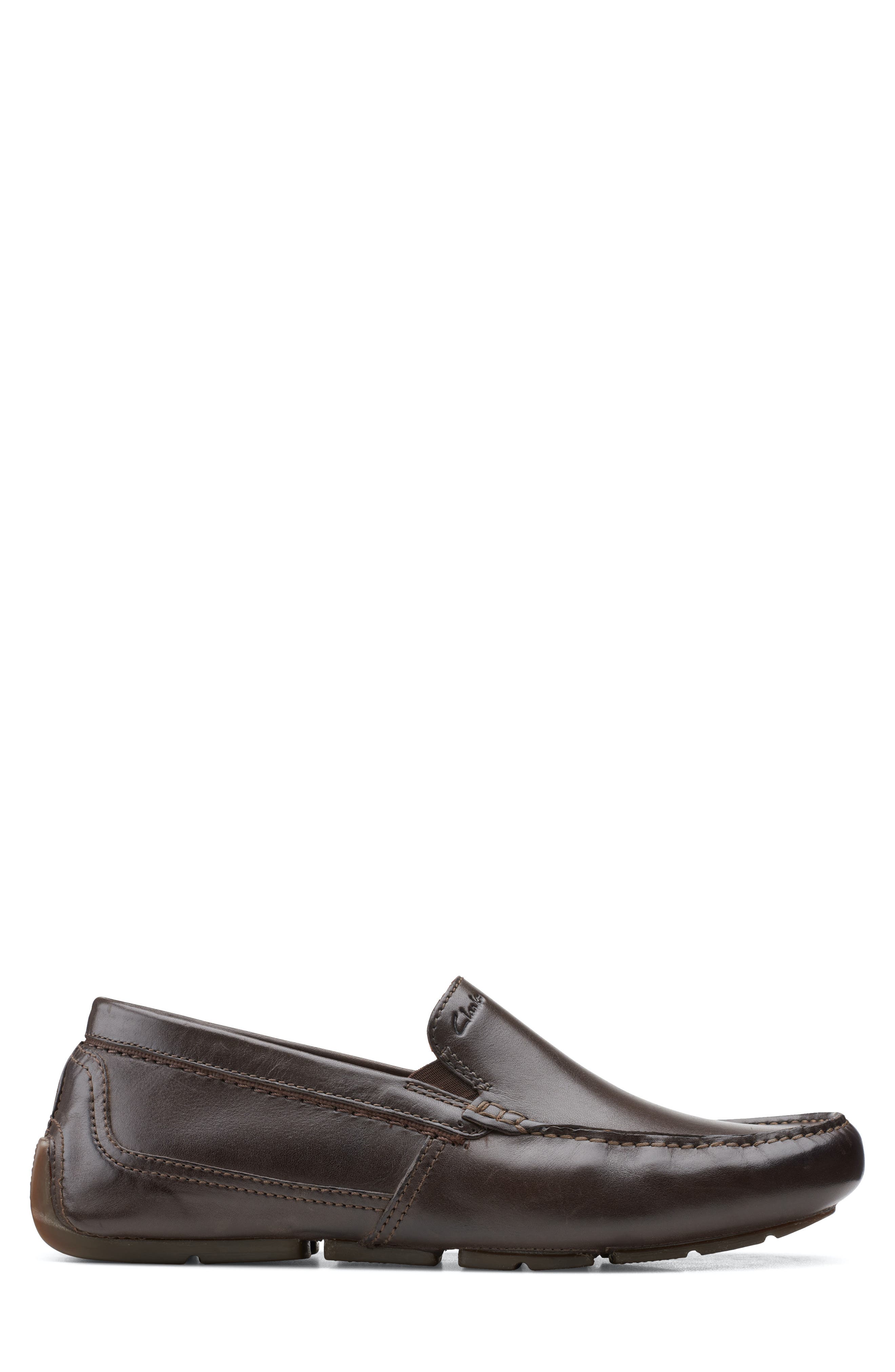 Clarks<sup>®</sup> Markman Plain Leather Loafer, Alternate, color, Dark Brown Leather