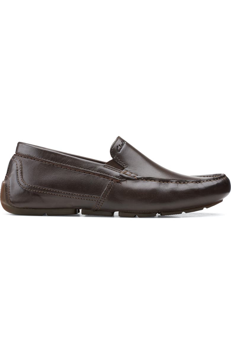 Clarks<sup>®</sup> Markman Plain Leather Loafer, Alternate, color, Dark Brown Leather