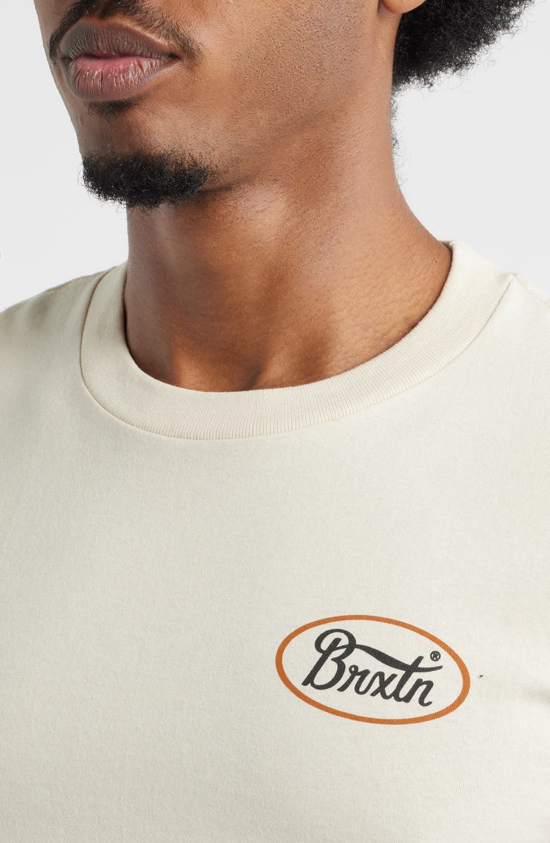Brixton Parsons Logo Cotton Graphic T-Shirt, Alternate, color, Cream/Pumpkin Spice/Washed