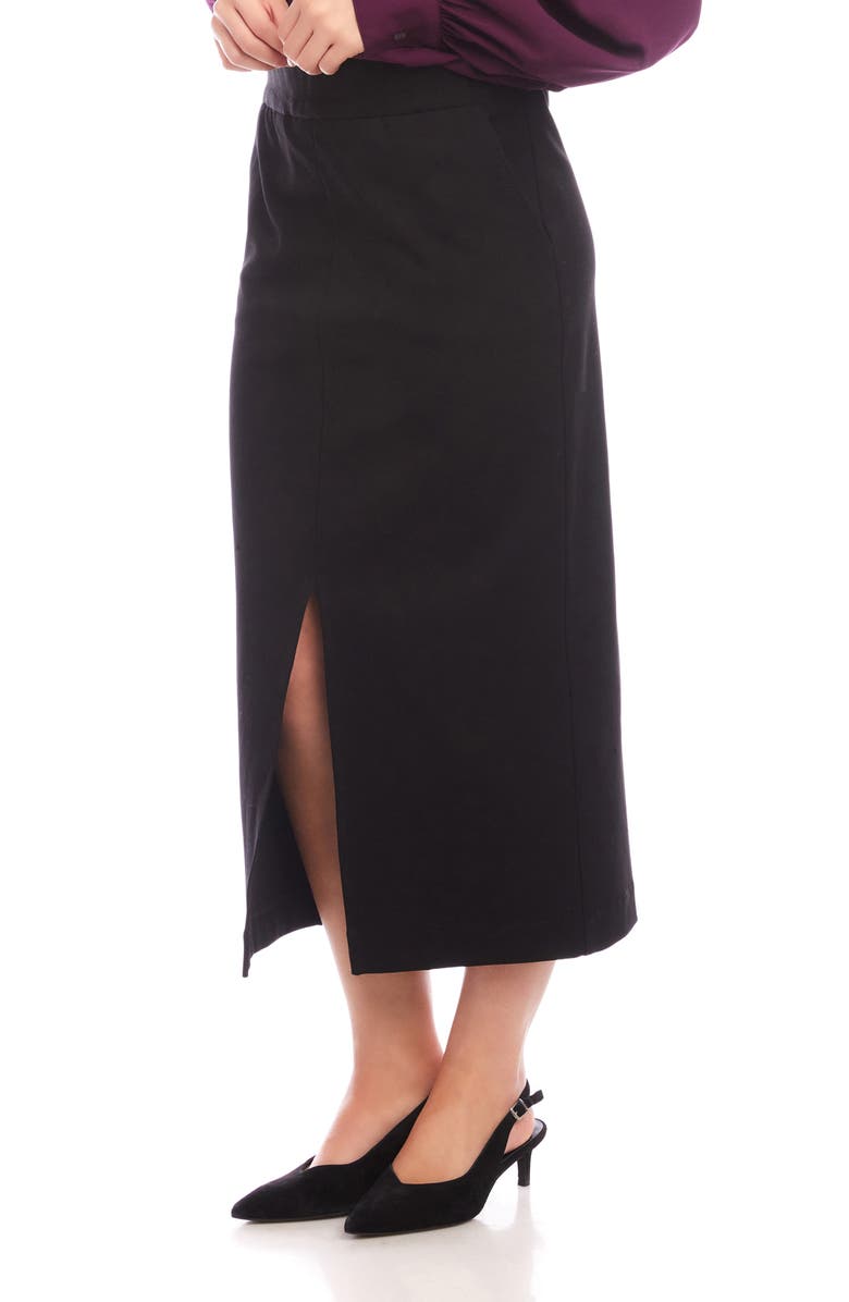 Karen Kane Lizbeth Straight Midi Skirt, Alternate, color, Black
