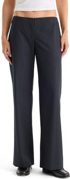 Good American The Low Rise Pinstripe Trousers