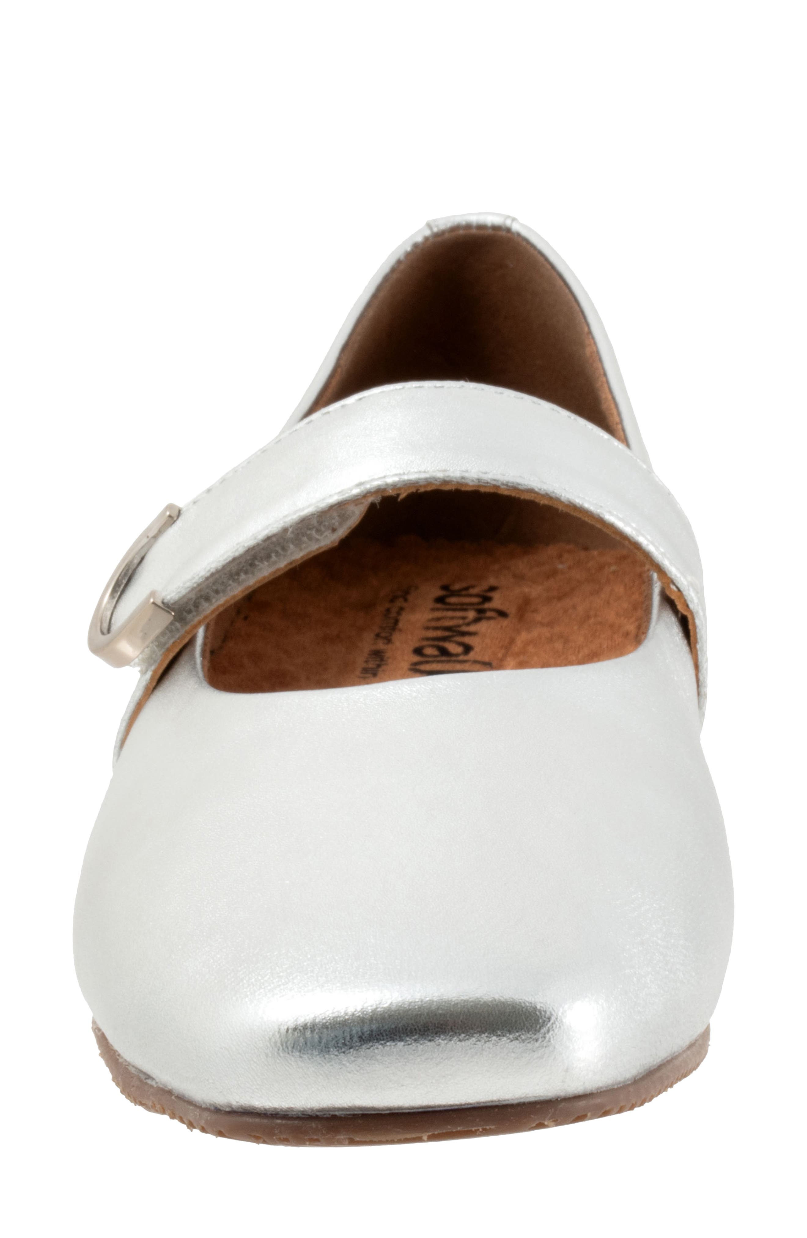 SoftWalk<sup>®</sup> Valdivia Mary Jane Flat, Alternate, color, Silver