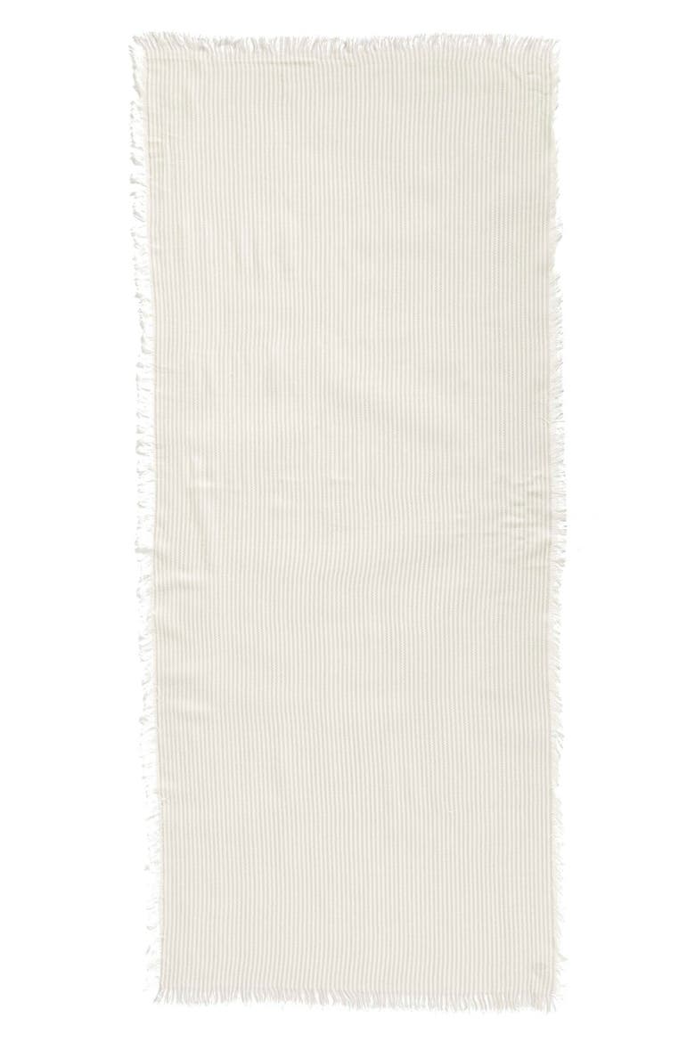Thin Stripe Scarf, Alternate, color, GREY/ IVORY