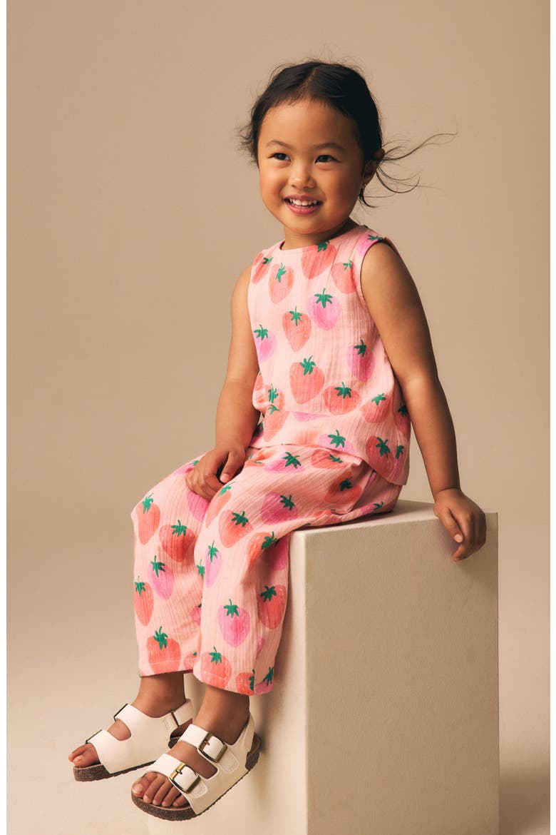 Kids' Strawberry Tank & Pants Set, Alternate, color, PINK