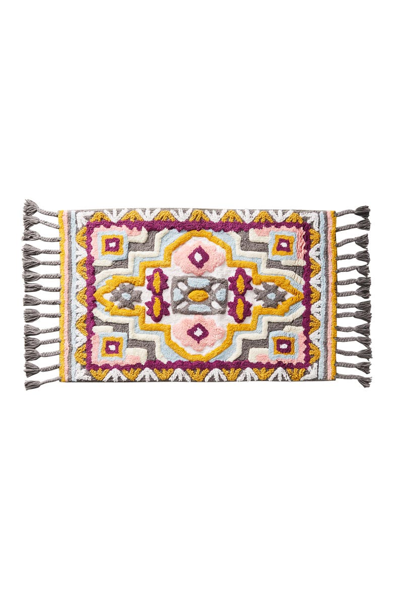Anthropologie Raj Bath Rug, Alternate, color, MAGENTA