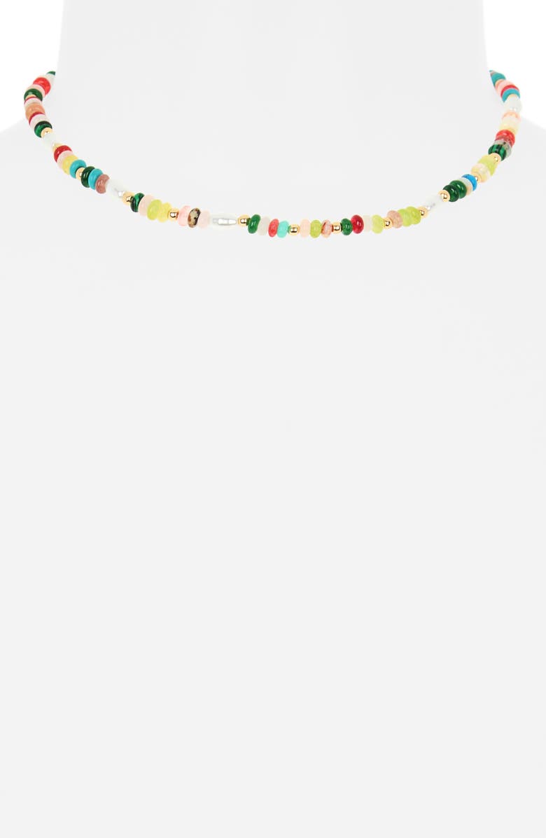 Leith Beaded Necklace, Alternate, color, Rainbow Multi- Gold