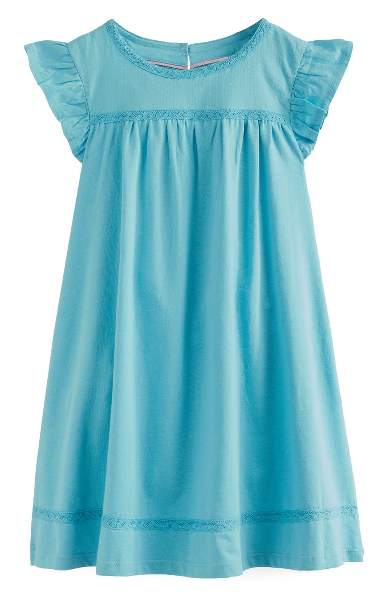 Mini Boden Kids' Flutter Sleeve Jersey Dress, Main, color,