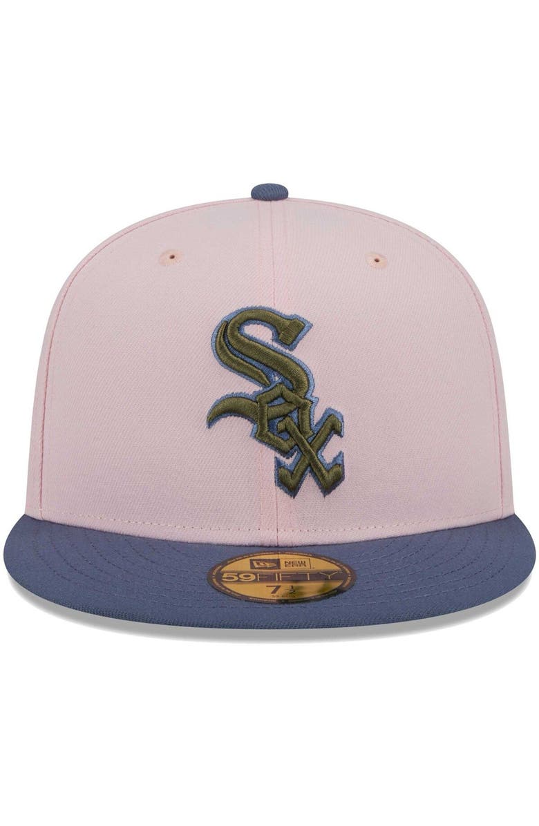 New Era Men's New Era Pink/Blue Chicago White Sox Olive Undervisor 59FIFTY Fitted Hat, Alternate, color, Pink