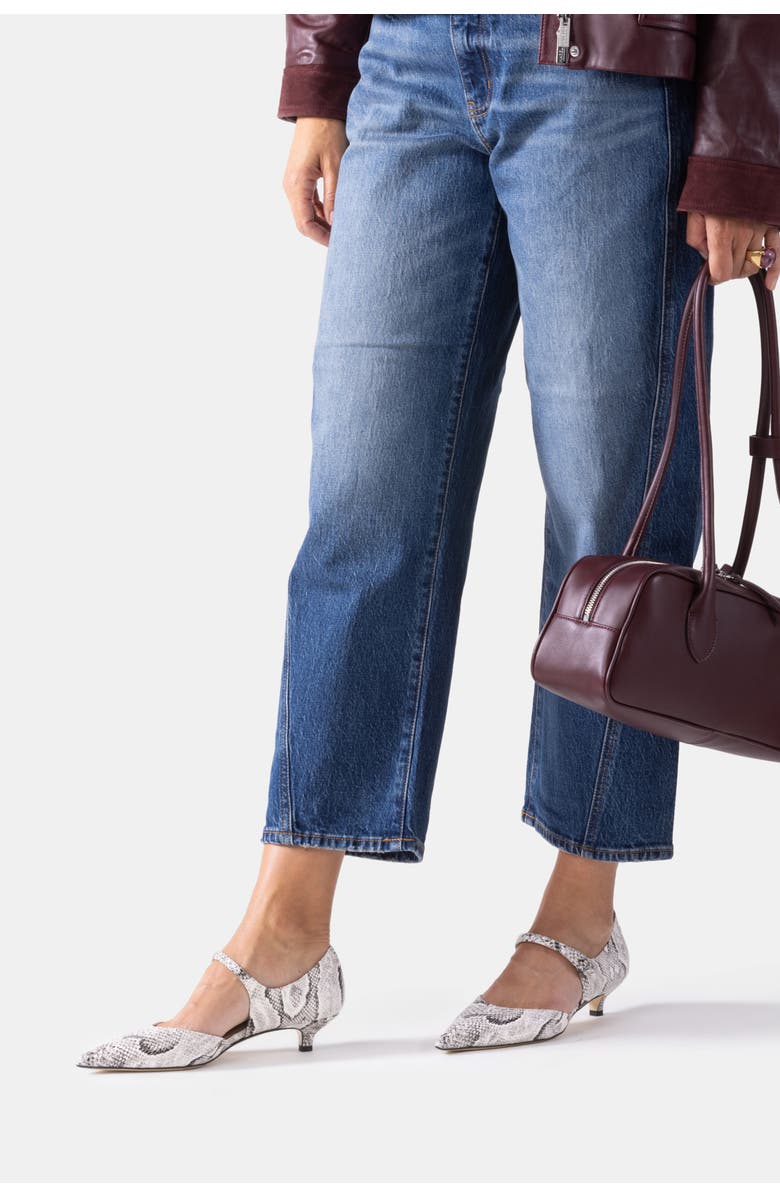 BELLS & BECKS Nadia Kitten Heel Mary Jane Pump, Alternate, color, Snake