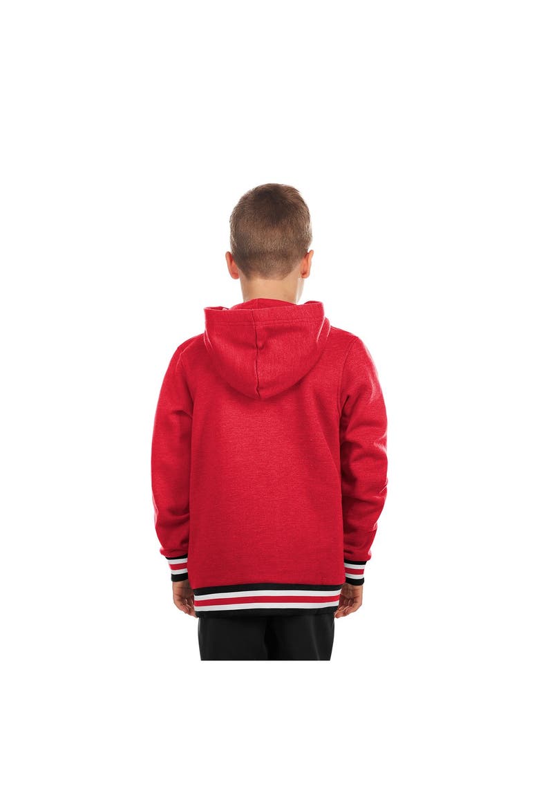 Youth New Era Red Cincinnati Reds Knit Trim Pullover Hoodie, Alternate, color, Red