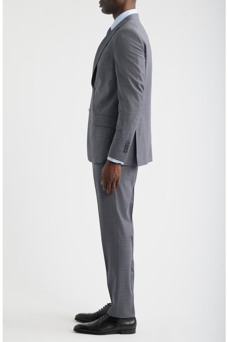 Hartford Classic Fit Grey Check Wool Suit, Alternate, color, GREY