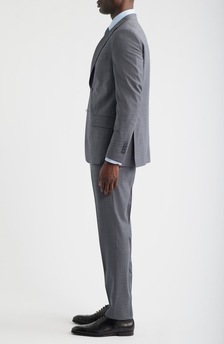 Peter Millar Hartford Classic Fit Grey Check Wool Suit, Alternate, color, Grey