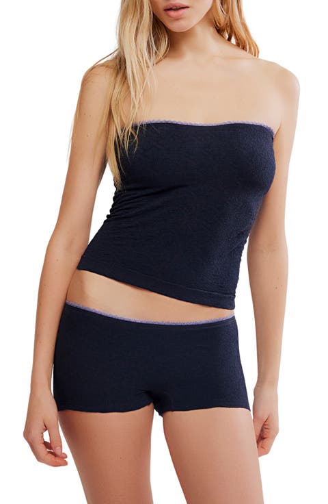 Sweet Point Jacquard Tube Top