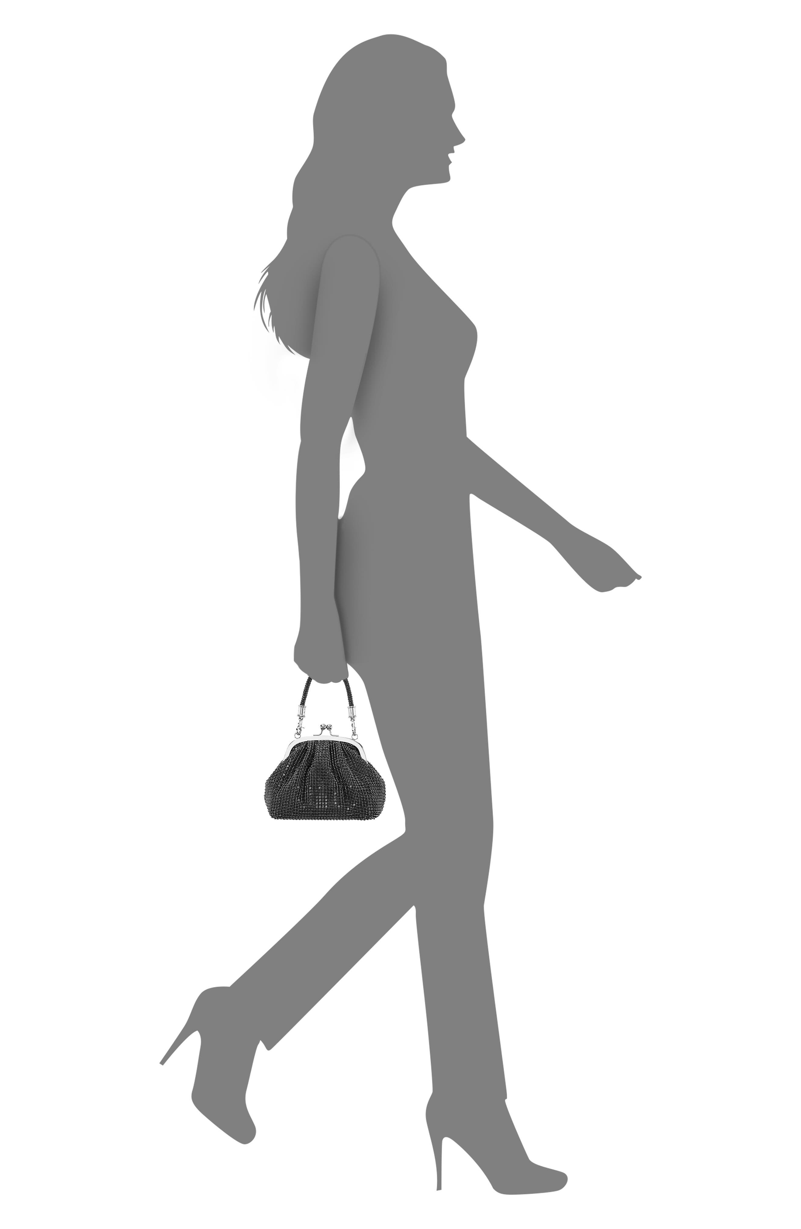 Nina Kiara Frame Clutch, Alternate, color, Black