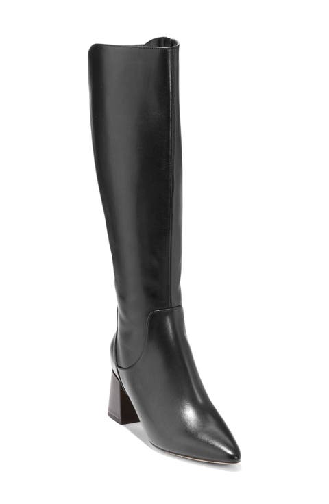 Clarice Pointed Toe Knee High Boot (Women)