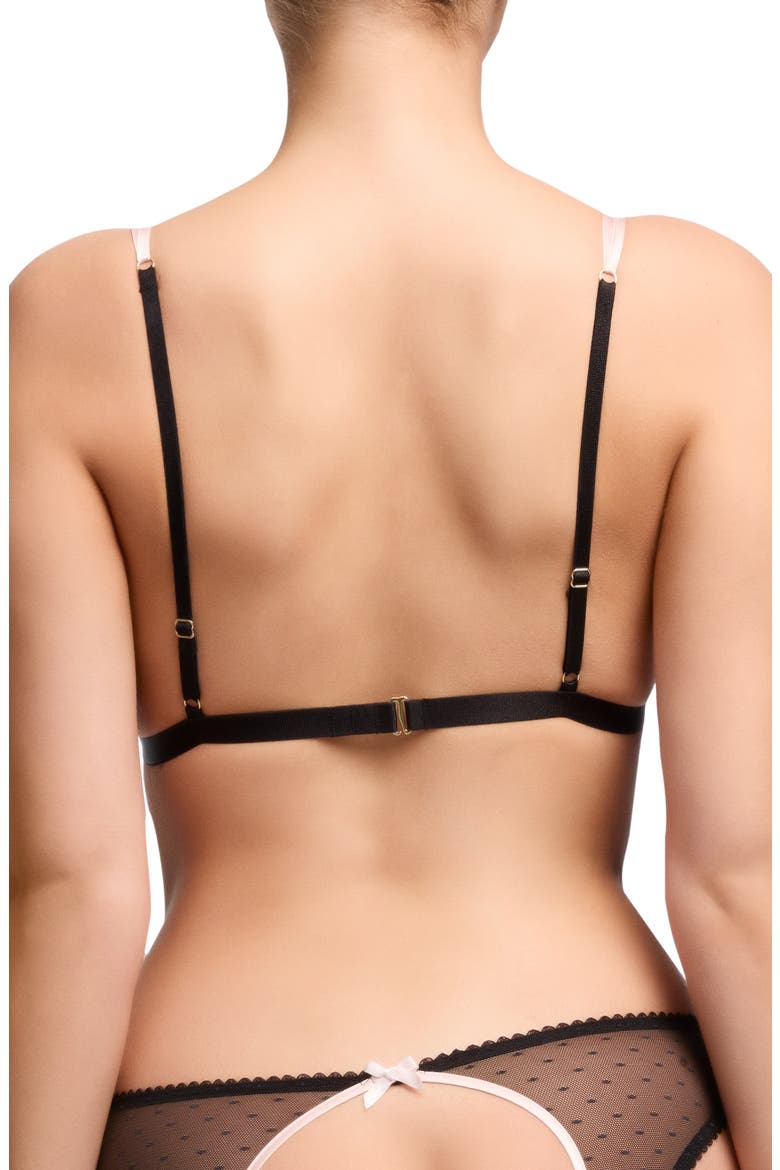 Coquine Open Bralette, Alternate, color, BLACK