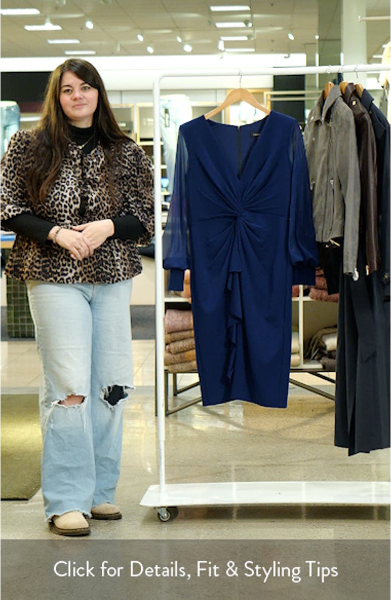 Ruffle Long Sleeve Chiffon Dress, sales video thumbnail