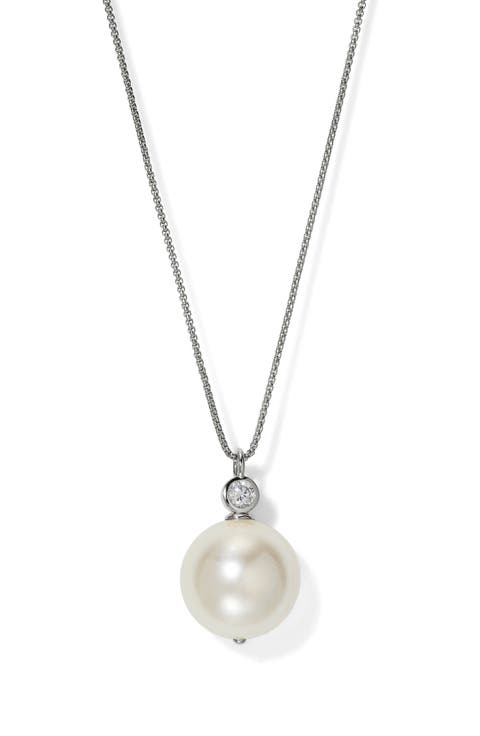 Farrah XL Faux Pearl Pendant Necklace
