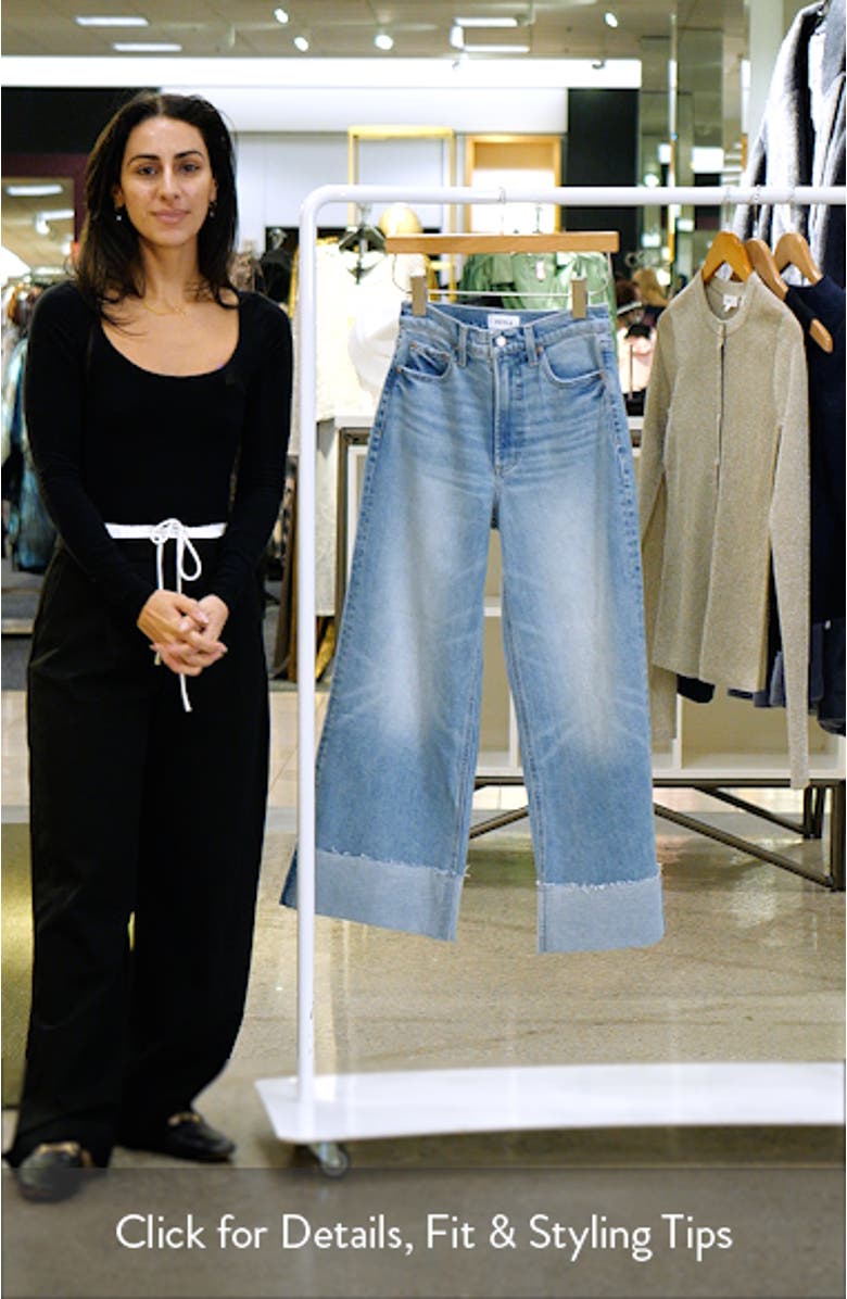 Lana Raw Hem Ankle Wide Leg Jeans, sales video thumbnail