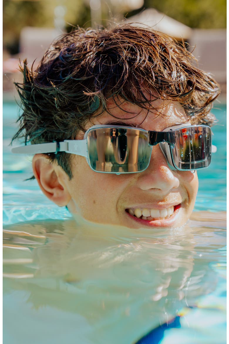 Kids' Velocity Onyx Swim Goggles, Alternate, color, BLACK GREY